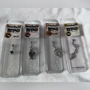 Hot Topic Belly Rings Set of 4